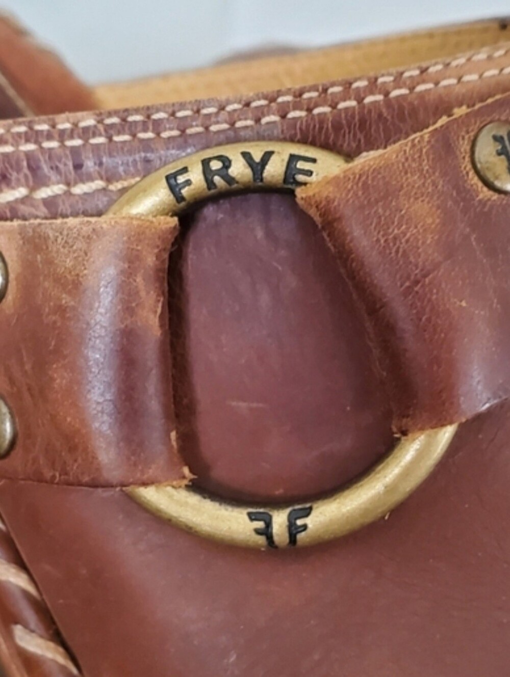 Frye Charlotte Leather Vintage Clog Mule Ring Harness Heels Western Boho - Picture 4 of 15